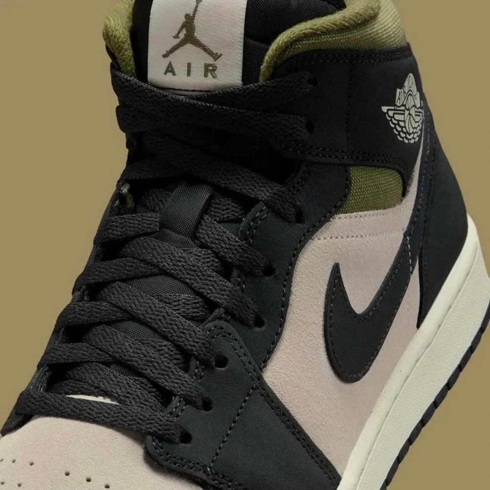 Nike Air Jordan 1 Mid SE Mens Size 11 Orewood Brown Shoes Sneakers HV4091 102